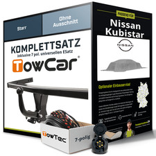 Für NISSAN Kubistar Typ X76 Anhängerkupplung starr +eSatz 7pol uni 08.2003- NEU