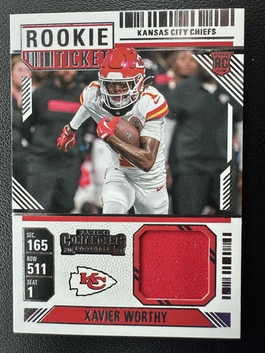 2024 Panini Contenders Rookie Ticket Patch XAVIER WORTHY #RTS-XWY (RC) CHIEFS