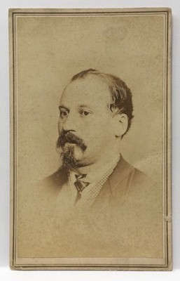 CDV Photograph Man Imperial Beard Polka Dot Vest Fred Ulrich Bowery NY c1872