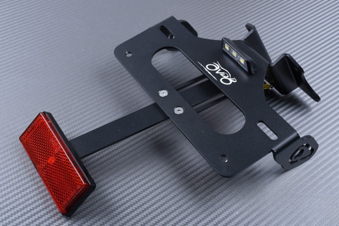 Support plaque finition époxy noire AVDB pour YAMAHA TRACER 900 GT 2018