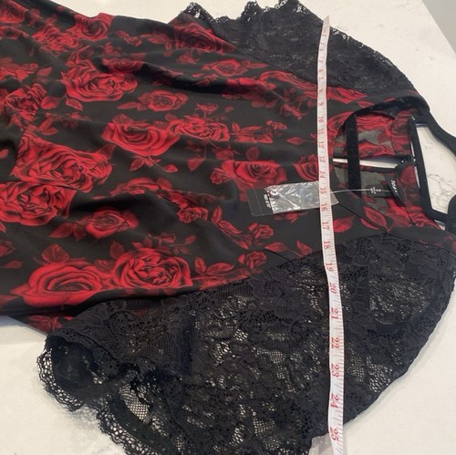 Torrid Übergröße Tops 2x Neu mit Etikett Farbe rot/schwarz Blumenmuster Spitze Kurzarm - Bild 8 von 8