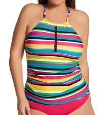 Anne Cole PT29584 Plus Size Lawn Chair High Neck Tankini Swim Top