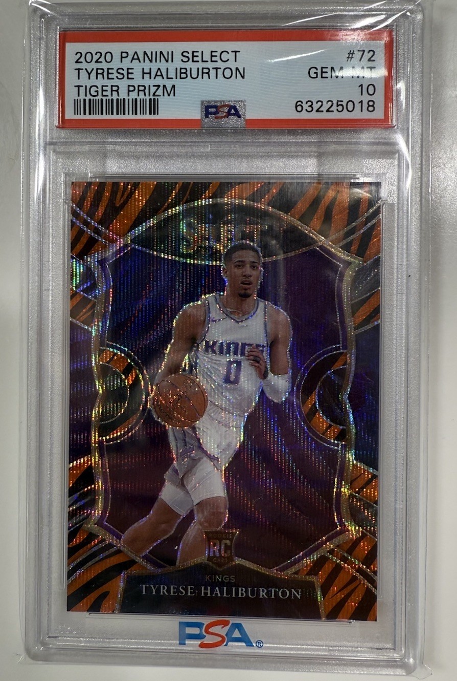 2020 Panini Select Tyrese Haliburton RC #72 Tiger Prizm PSA 10 GEM MT Pacers