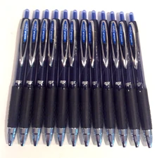 Lot of 12 Uni-ball Signo 207 Gel Pens BLUE Retractable Medium 0.7 MM 33951 New