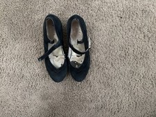 Yebra Artesanos Black Corduroy Flamenco Shoes Size 37.5
