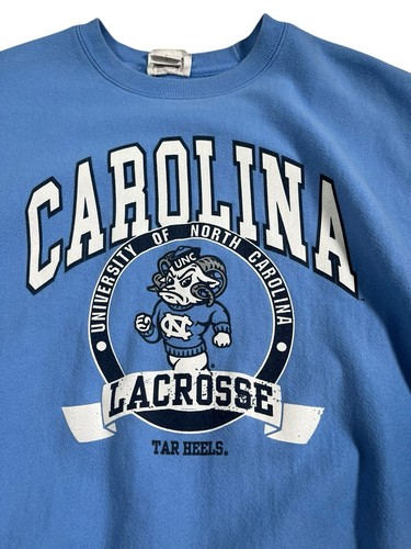 Vintage North Carolina Tarheels Sweatshirt Mens Large Carolina Blue Crewneck - Picture 2 of 7