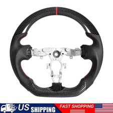 Real Black Carbon Fiber Steering Wheel Fit For 2008-2021 Nissan 370z Z34 Nismo