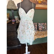 Lots of Love by Speechless Floral Cotton Sun Dress Green White Size M