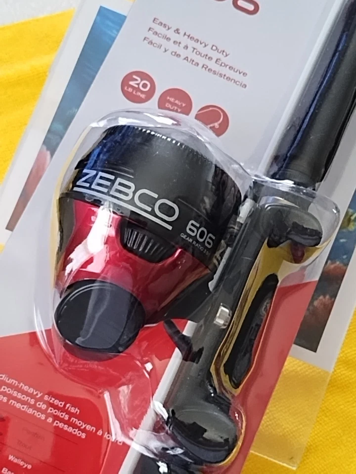Nueva caña de pescar y carrete Spin Cast Zebco 606 7' MH 12-25 lb 2 piezas  Foto 2 de 4