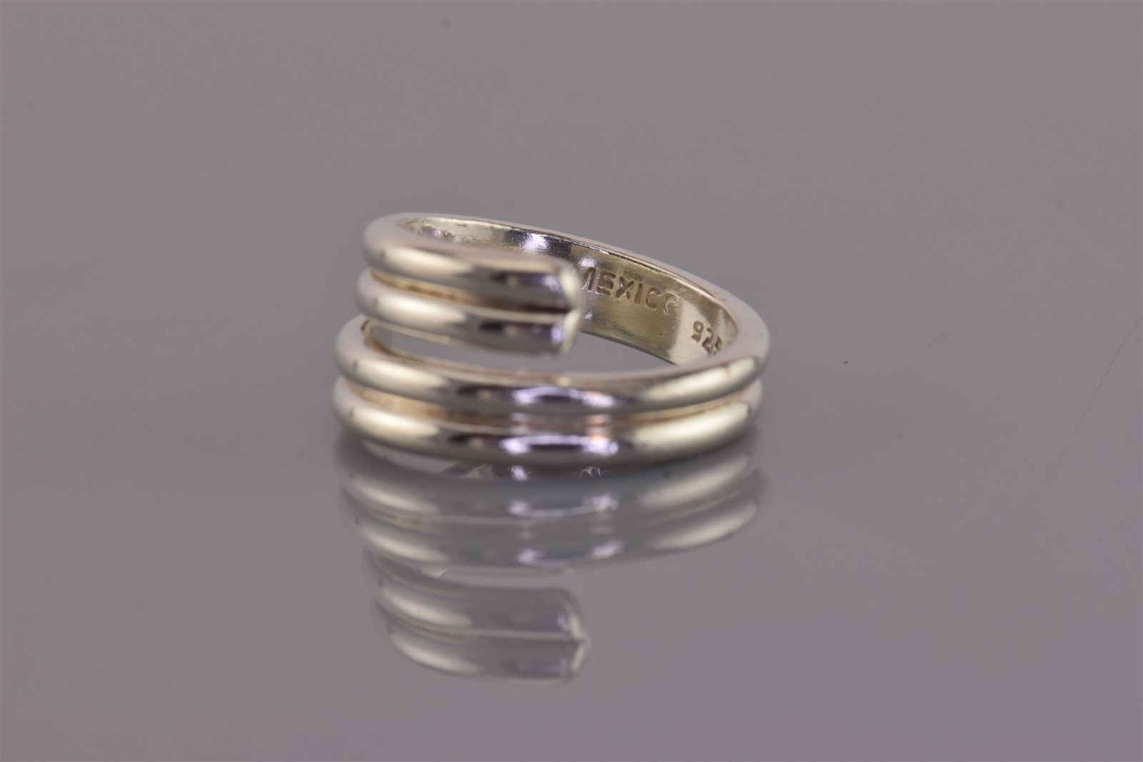 Sterling Silver Double Solid Wrap Around Band Rin… - image 5