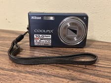 Nikon Coolpix S550 Digital Camera Blue Compact 10MP 5X Zoom W/ Battery For Parts