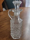 Vintage Anchor Hocking Wexford Cruet Glass Bottle & Stopper Oil Vinegar 7 1/2”
