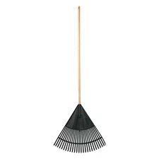 Expert Gardener, 24-inch Wood and Poly Leaf Rake