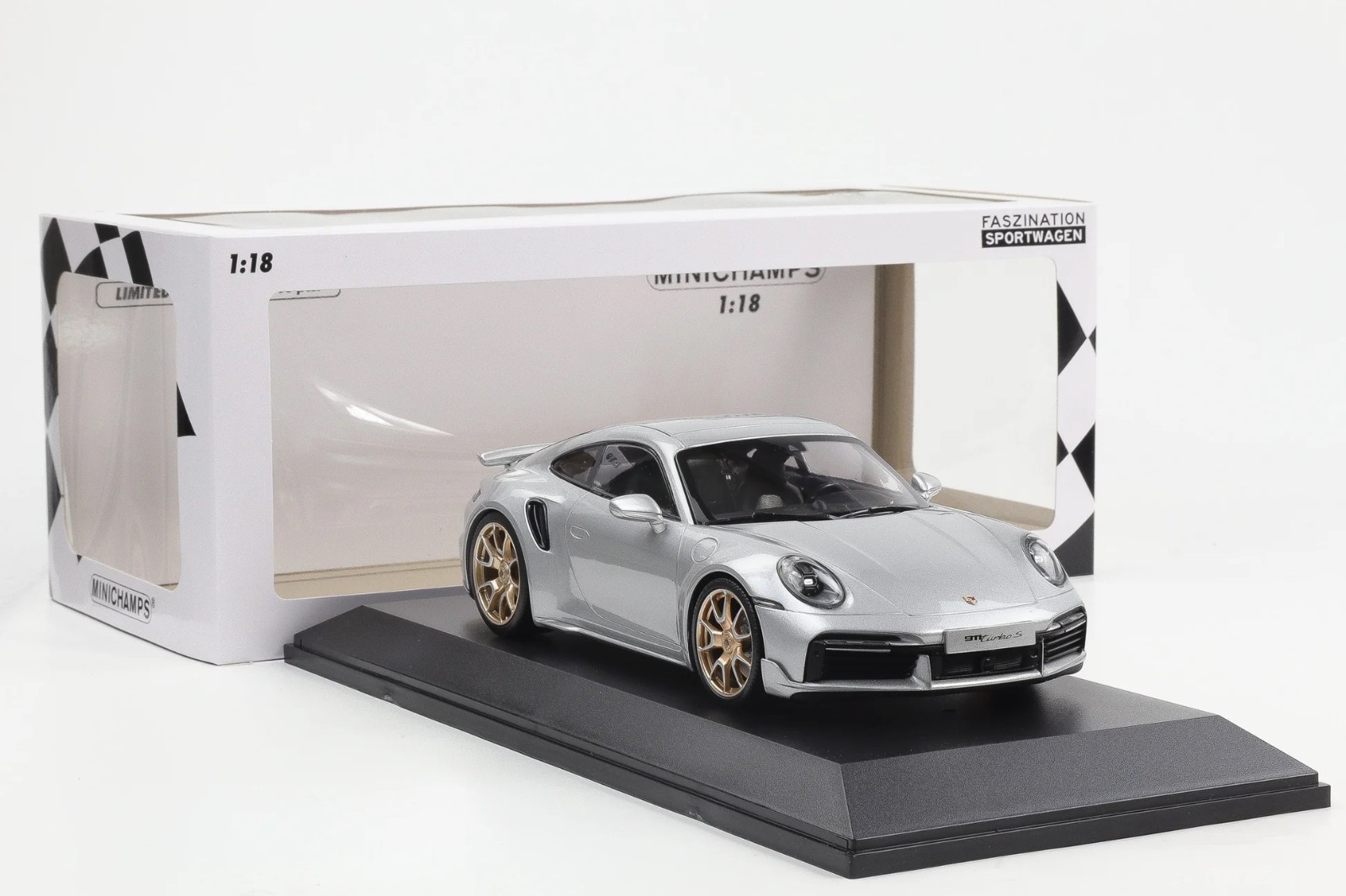 Porsche 911 992 Turbo S 1:18 Minichamps, le cadeau parfait pour passionné d'automobile 2024