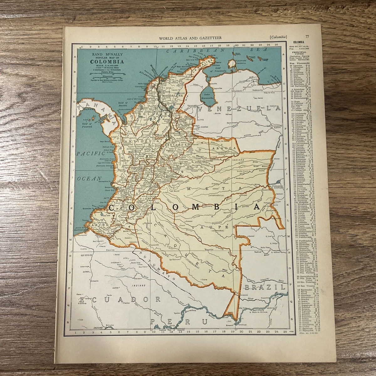 古董南美地图、地图册1930-1939 日期范围| eBay