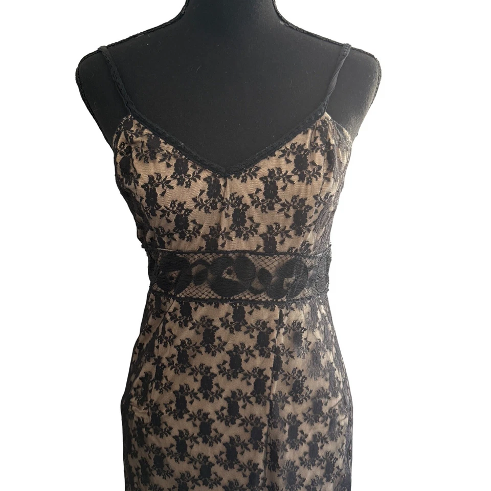 Vestido Babydoll Floral Encaje Oscuro Maria Bianca Nero M Coqueta Hada Grunge Y2K Foto 2 de 4