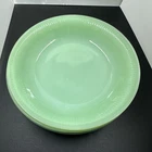 VINTAGE 1950’s LOT Of 4 JADEITE FIREKING JANE RAY 7.5” FLAT RIBBED SOUP BOWLS