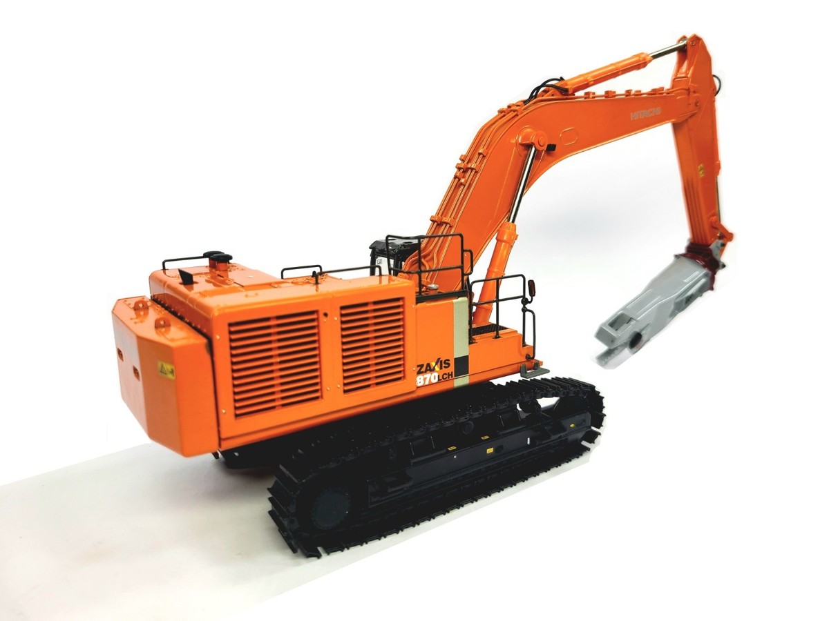 日立建機 ZAXIS 870LCH-3　1/50 Hitachi ZX870LCH-3 Zaxis Excavator with Shear - WSI 1:50