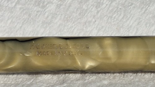 "PARKER DUOFOLD *Made in U.S.A." Crema Perla-Vene Nere/PBT Anello-Matita superiore - Foto 8 di 15