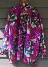 Vintage Judith Ann Creations 100 Silk Beaded Art Wear Jacket Women's Size 1X