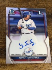 YEINER FERNANDEZ 2023 Bowman #CPA-YF 1st Chrome Auto