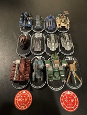 Mechwarrior Lot 12 Vehicles From Mixed Factions Including 2 Artillery w/ Tokens
