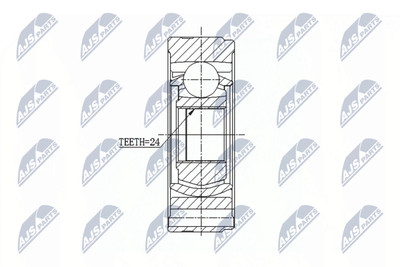 NTY NPW-HY-521 Gelenksatz, Antriebswelle für HYUNDAI KIA Radantrieb