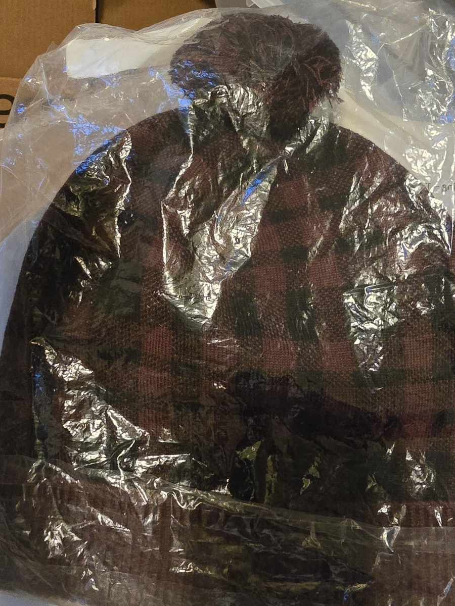 COACH Hat Beanie Plaid Pom Pom Oxblood F20156  Retail $95.00 NWT Coach NWT Plaid Pom Beanie Hat Oxblood/ Black O/S | eBay main image 4