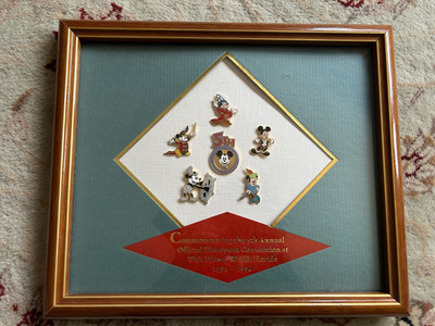 Disney Pin Set Framed - 5th Official Disneyana Convention - Mickey Mouse 1996