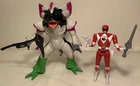 Vintage 1993 Mighty Morphin Power Rangers Pirantishead Red Ranger Figures Bandai