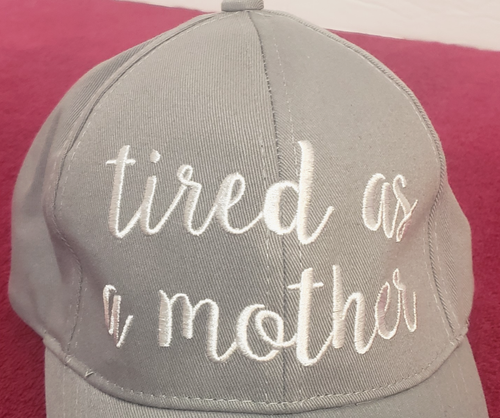 Baseballmütze C.C Exclusives Tired As a Mother grau bestickt Motherhood_ Einheitsgröße - Bild 12 von 13