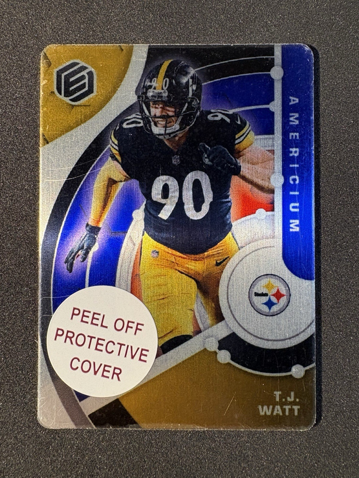 2022 Panini Football Elements - T.J. Watt #29 Americium Blue 15/95 Steelers