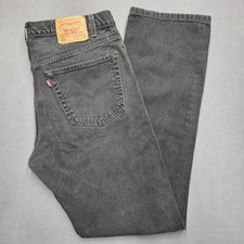 Vintage Levis 505 Jeans Mens 38x36 Black Denim Regular Straight 100 Cotton Y2K
