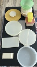 Vintage Tupperware Mixed Lot Complete Sets Divided Server/Cake Takers TUPPER 60s