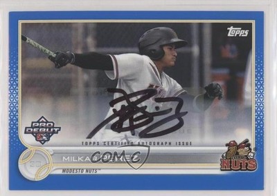 2022 Topps Pro Debut Blue Auto 127/150 Milkar Perez #PD-140 Auto nd3