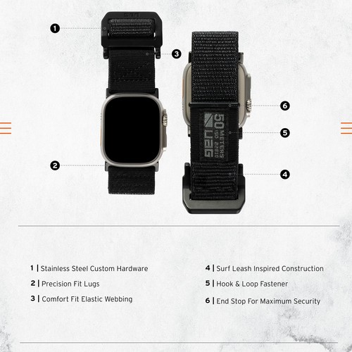 URBAN ARMOR GEAR UAG Compatible with Apple Watch Band 49/46/45/44mm for iWatch - Picture 3 of 9