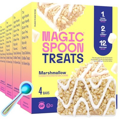 Magic Spoon Treats - 16 High Protein Bars, Marshmallow - High Protein Gluten F