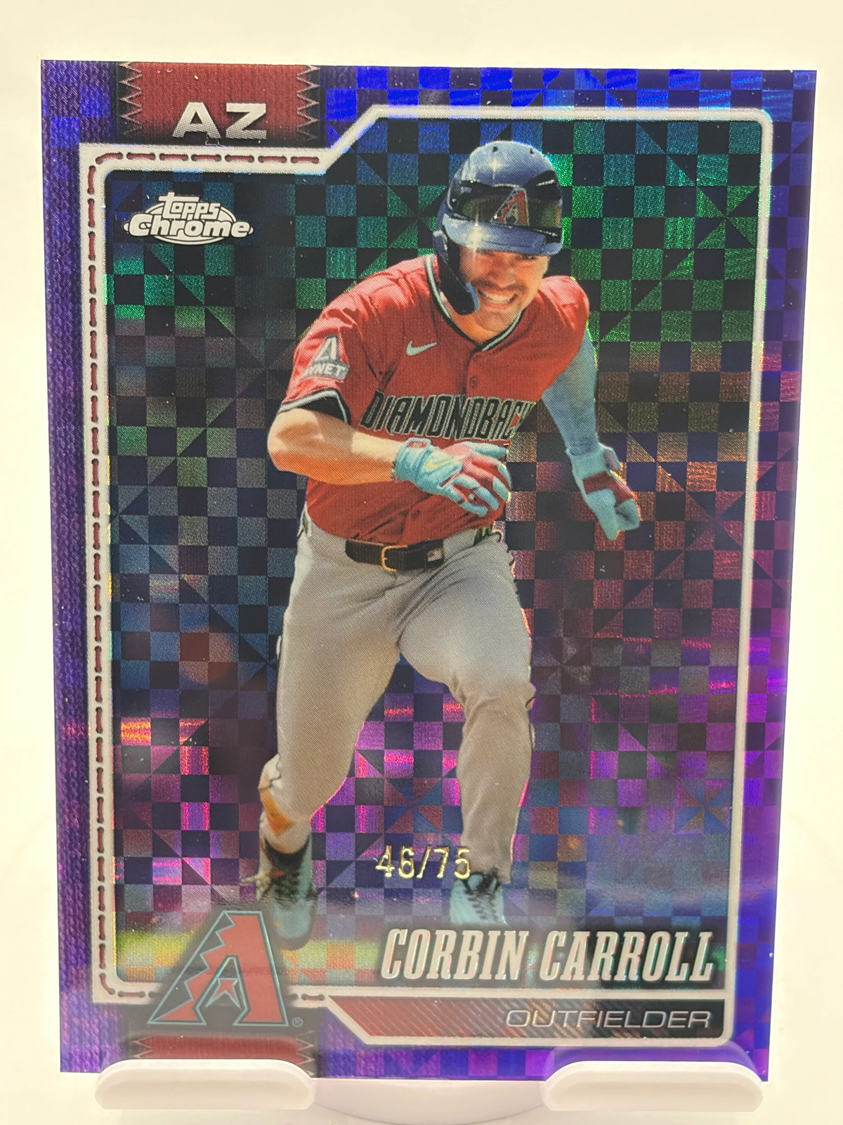 2026 Topps Chrome Corbin Carroll #83 Purple Geometric /75 Dbacks