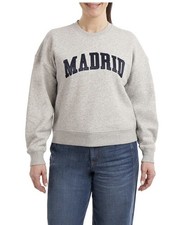 Elle Sport Women's Fleece Cities Crewneck Sweater in Grey - XxL