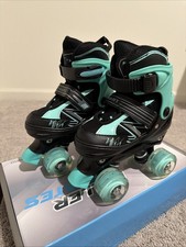 LIRENGUI Kids Adjustable Roller Skates 11J-1 Light Up Wheels NEW IN BOX