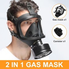Full Face Gas Mask Survival Nuclear and Chemical with 40mm Activated Carbon Filt