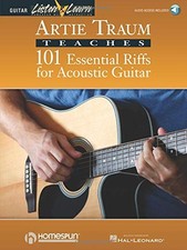 101 ESSENTIAL RIFFS FOR ACOUSTIC GUITAR (LISTEN & LEARN) By Artie Traum *VG+*