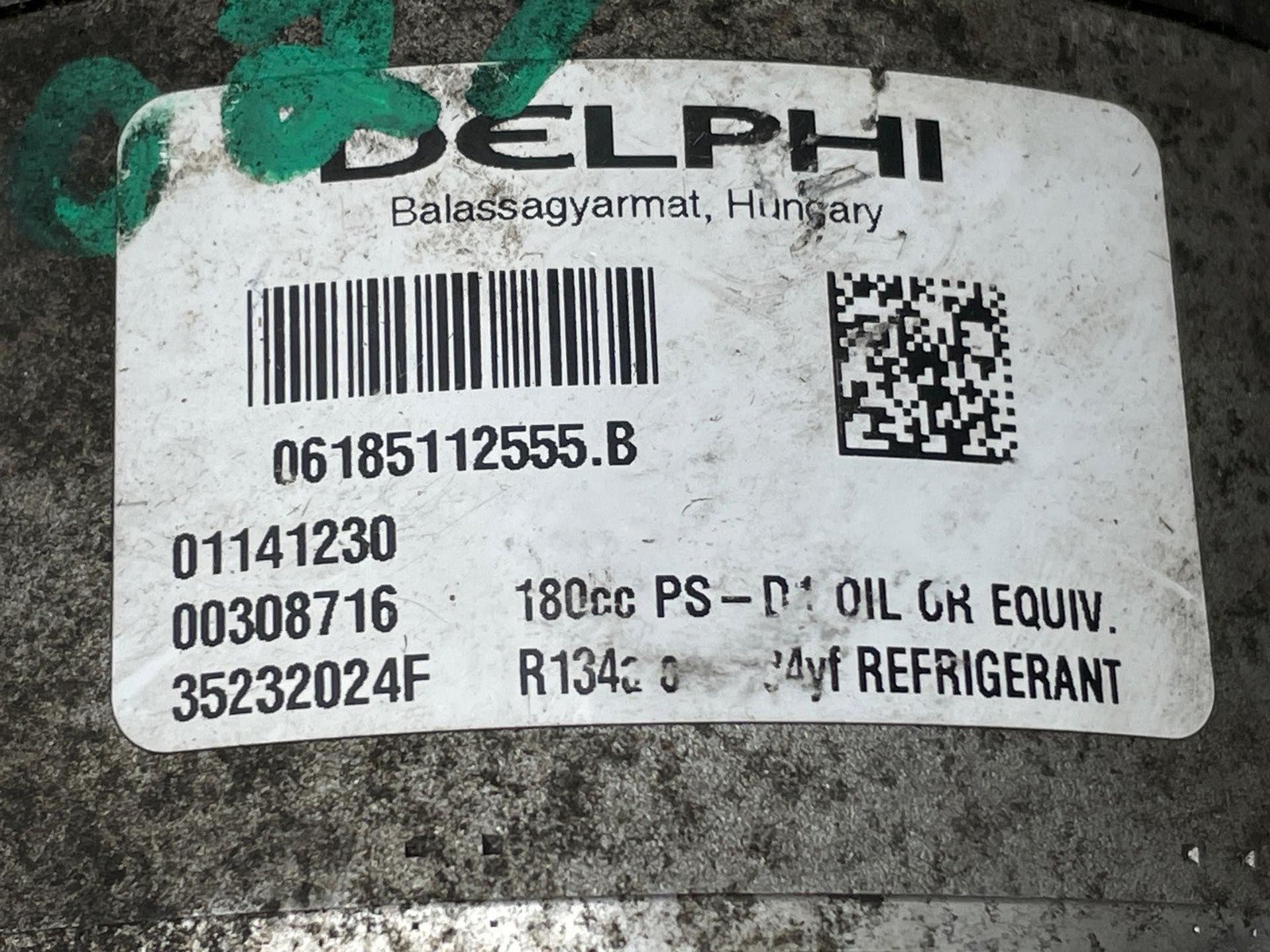 2016 Maserati Ghibli 3.0L OEM A/C Air Conditioning Compressor 83K 01141230