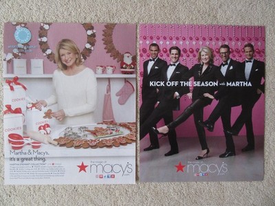 MARTHA STEWART, Got Milk?, Macy's, Kick off the Season, Advertising (Lot of 4)