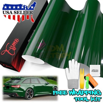 ESSMO PET Super Gloss Jungle Green Car Vehicle Vinyl Wrap Decal Sheet Like Paint