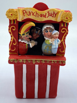 Vintage Miniatur World Punch & Judy Show komplett mit Box 