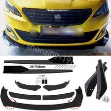 For Peugeot 308 208 Glossy Front Bumper Lip Splitter Side Skirt Rear Diffuser
