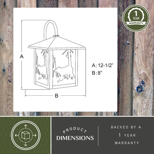 Vaxcel Lighting OW35083 Bozeman 1 Light Outdoor Wall Sconce - - Bronze - Picture 9 of 12