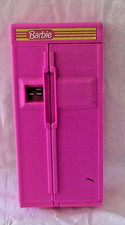 VINTAGE 1990 MATTEL BARBIE DOLL PINK FRIDGE REFRIGERATOR FROM KITCHEN SET 7472