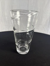 Vera Wang Clear Large Incised Spiral Swirl V Cut Elegant FTD Floral Flower Vase